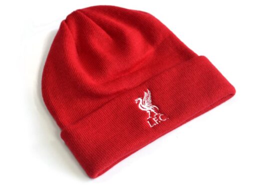 Čiapka Liverpool so znakom klubu so záhybom