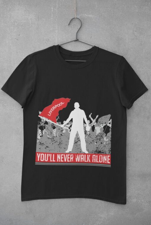Tričko Liverpool YNWA s vlajkou čierne
