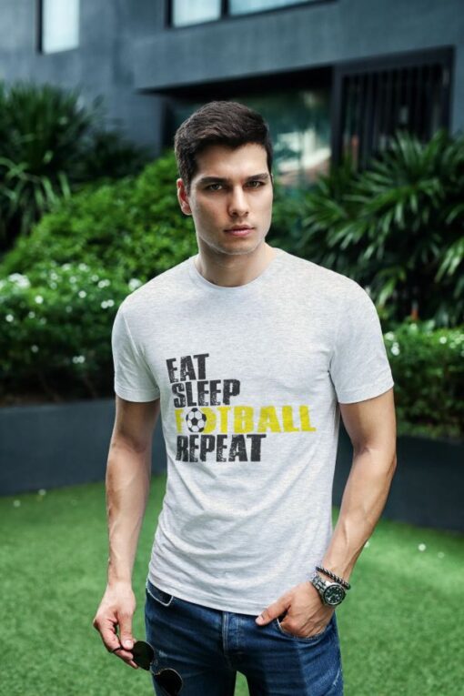 Tričko Eat Sleep Football Repeat