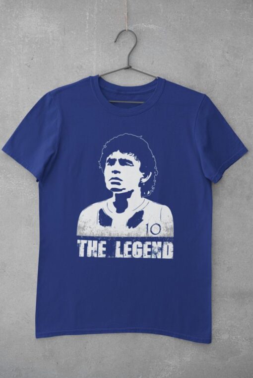Tričko Maradona Legend modré