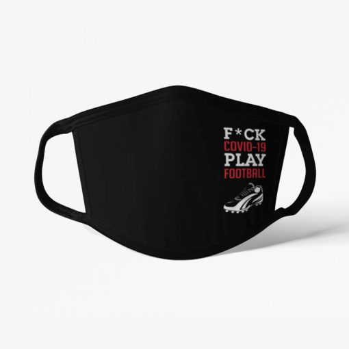 Futbalové rúško Fck Covid Play Football čierne