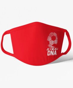 Futbalové rúško Futbal je v mojej DNA červené