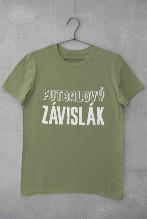 Tričko futbalový závislák khaki