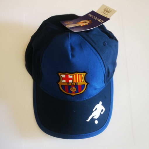 Detská šiltovka FC Barcelona s logom klubu modrá