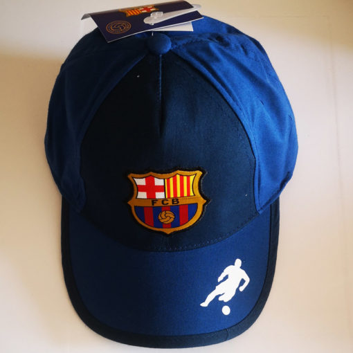 Detská šiltovka FC Barcelona s logom klubu tmavomodrá