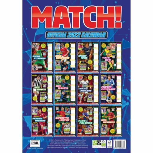 Kalendár MATCH 2022 A3 mesiace