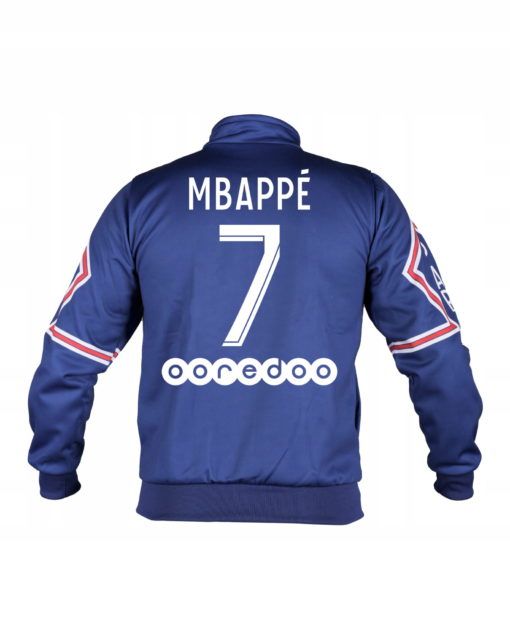 Detská mikina Mbappe PSG 21-22 replika modrá meno a číslo