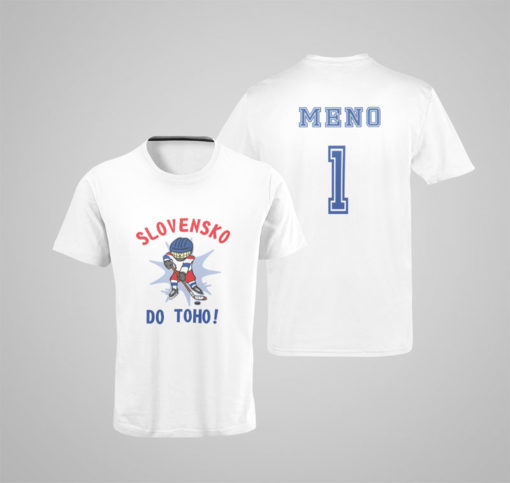Hokejové tričko SLOVENSKO DO TOHO biele