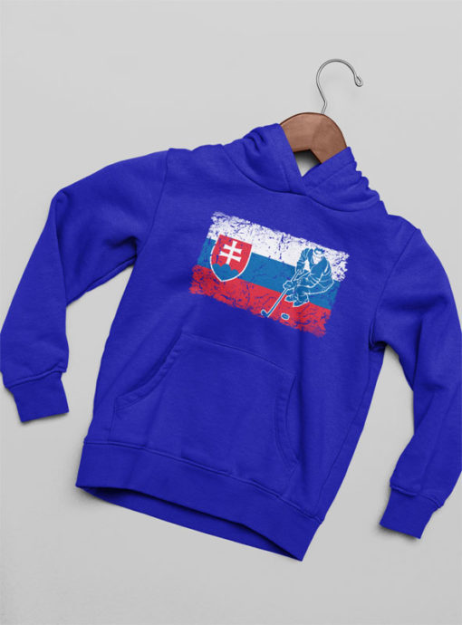 Mikina HOKEJOVÁ VLAJKA SLOVENSKO modrá