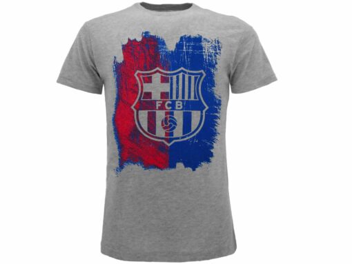 Tričko FCB Barcelona s logom sivé