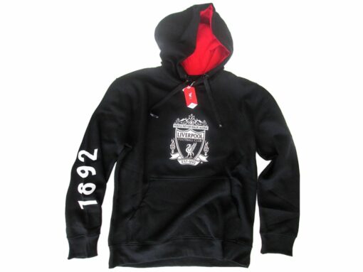Mikina Liverpool s logom 1892 čierna farba