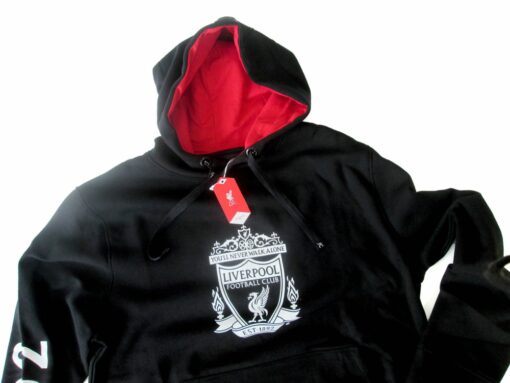 Mikina Liverpool s logom 1892 čierna s visačkou