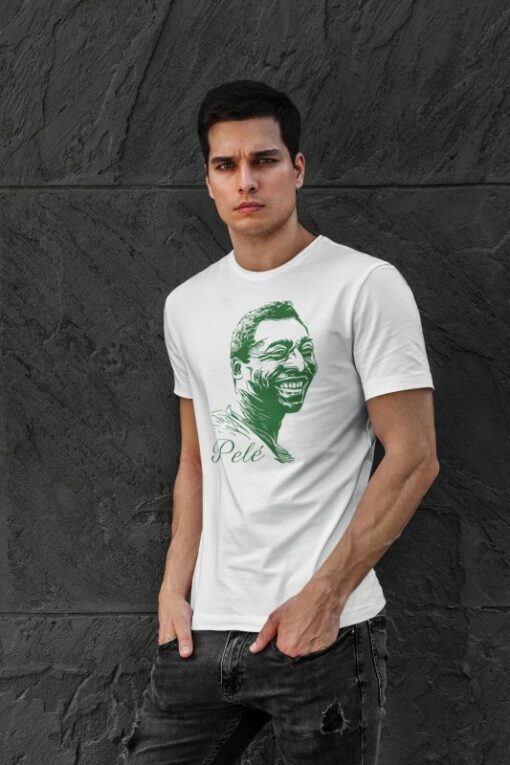 Tričko Pelé bielo-zelené pánske