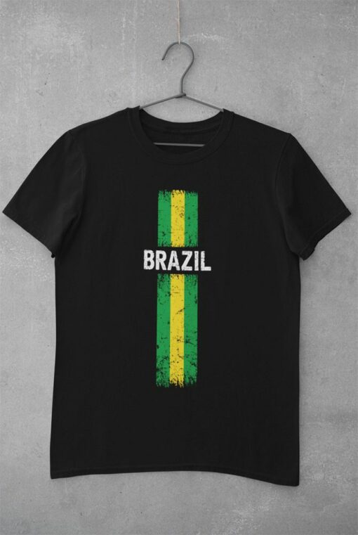 Tričko Brazilía s vlajkou čierne