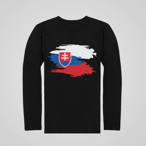 Tričko Slovensko vlajka s dlhým rukávom