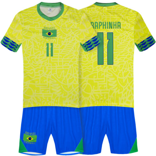 Detský dres Raphinha Brazília 2025 - sada